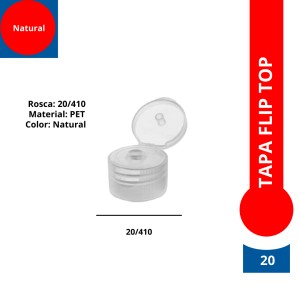 TAPA FLIP TOP NATURAL 20/410